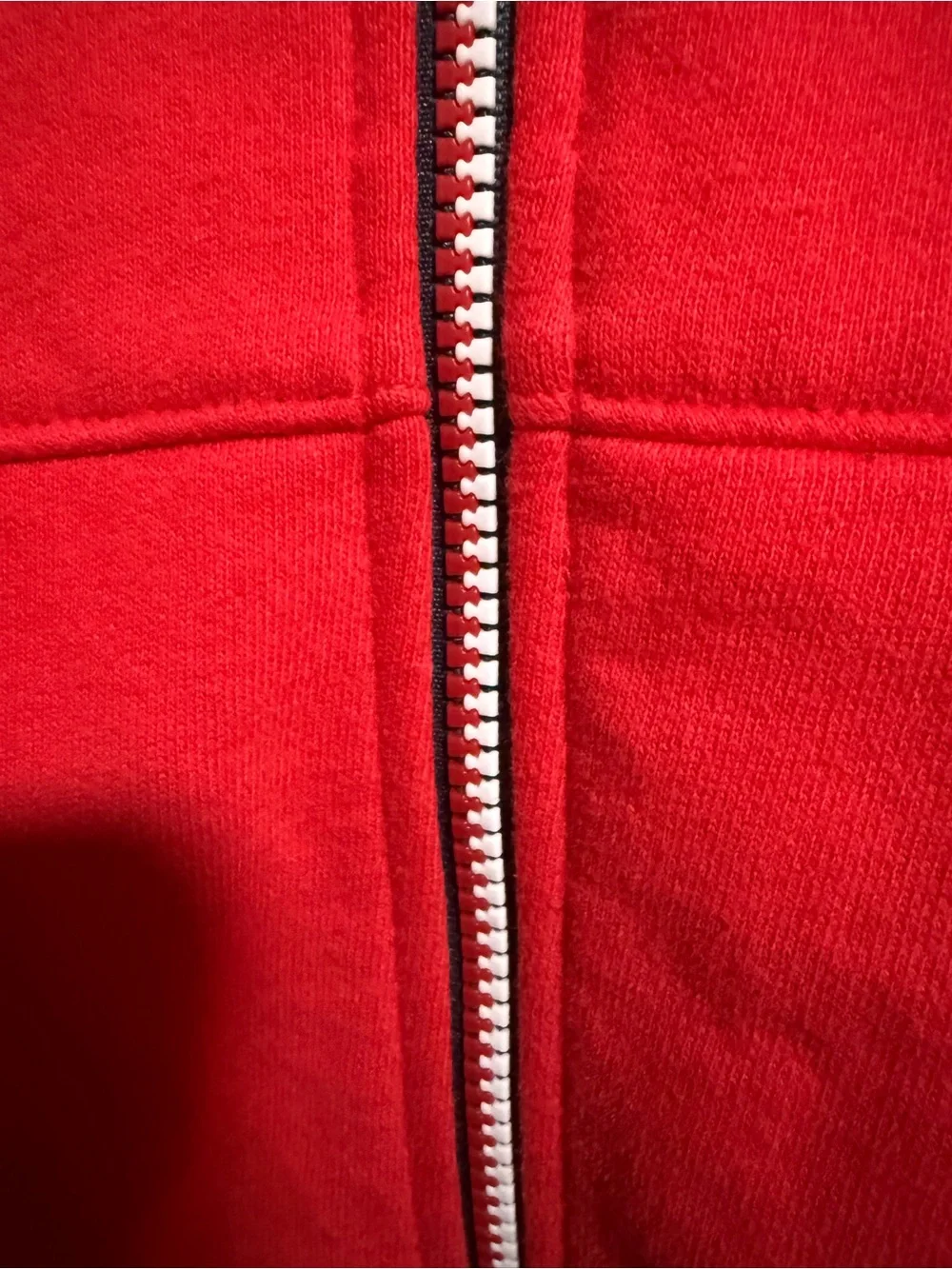 The North Face 2018 Olympic, Red Fleece Hoodie with Navy Star Yoke